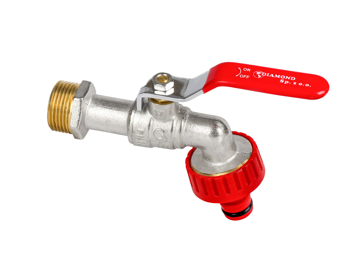 Zawór czerpalny 3/4″ kran z rączką i szybkozłączką